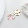 1 Gota de Aceite Rosa DIY Accesorios de Joyería Hechos a Mano Aleación Pequeño Colgante Aretes Aretes Colgante de Collar Material