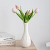 Jarrón Decorativo de Cerámica Blanca Shumen para Flores Secas Creativo Simple Moderno Sala de Estar Arreglo Floral Escritorio Adornos para Arreglo Floral