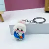 Llavero colgante de oso de dibujos animados creativos con forma de trasero, lindo conejo de PVC, cerdo, mono, personalidad, adornos para bolsa de pareja