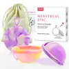 Disco Menstrual Popular para Principiantes Fácil de Usar con Pestaña de Extracción Origen de Fábrica Silicona de Grado Médico FDA Disco Menstrual