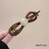 Elegante pinza para el pelo con lazo en la nuca, pequeña pinza tipo banana de malla de encaje estilo Chanel, pinza negra para peinado semi-recogido para mujer