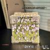 Cubo Mágico Tulipa Flor Mar Luz Noturna Artesanal DIY Material Espelho buquê presente para casal presente de aniversário feminino