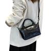 Otoño e Invierno Longxiang Versátil Nicho Exquisita Mini Bolsa para Mujer 2024 Nuevo Color Combinado Bolsa Dumpling Bolso de Hombro Cruzado