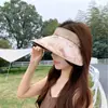 Sombrero de Sol de Ala Ancha Estilo Nuevo Verano 2026 para Mujer, Visera Sombrero con Protección Solar para Deportes al Aire Libre, Sombrero de Sol Adelgazante