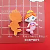 Accesorios de Resina de Princesa Sirena Brillantes de Dibujos Animados DIY Pegamento de Crema Funda de Teléfono Pasador Pasador Accesorios de Joyería Pegatinas