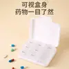 Caja de Medicina Pequeña Portátil al por Mayor, Caja de Medicina Portátil de Doble Capa, Plegable, Sellada y a Prueba de Humedad, Pastillero de Viaje de 10 Compartimentos en Stock