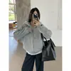 Tiro real Sudadera con capucha de terciopelo de gránulos compuestos de algodón Hua para mujer Otoño Invierno Tendencia Chaqueta Cierre Cardigan con capucha Top Cálido 26400