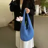Bolso Tote Tejido de Primavera Nuevo para Mujer, Gran Capacidad, Bolso de Hombro Versátil para el Trabajo, Bolso Tote Casual Estilo Coreano