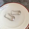 Aretes Ovalados de Acrílico con Patrón de Aguja Plateada, Aretes Sencillos Retro de Alta Gama, Casuales y Versátiles, Aretes Elegantes para Mujer