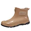 Galochas Curtas Familiares Rosa para Dias Chuvosos, Sapatos de Vadeio Unissex Tudo-em-Um, Sapatos de Borracha para Chuva ou Sol, Sapatos Aquáticos para Cozinha