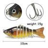 Atacado de fábrica Luya isca dura multi-seção simulação de peixe 10cm/15g plástico sete-seção isca multicolor