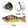 Atacado de fábrica Luya isca dura multi-seção simulação de peixe 10cm/15g plástico sete-seção isca multicolor