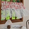 Dropshipping Transfronterizo Nueva Cortina Corta de Varilla Estampada Semioscura Encaje Pantalla para Ventana Cortina Terminada Cortina de Partición para Cocina Estudio