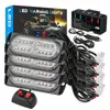 DxzImpuestos No IncluidosLuz Amarilla Pequeña de Rejilla para Coche 1 a 4 Cuadrículas Luz de Advertencia Luz Diurna LED Luz Estroboscópica