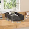 Soporte para Torre de Computadora Base para Caja de PC de Escritorio Estante de Almacenamiento Bastidor de Hierro de Dos Niveles con Ruedas Móvil