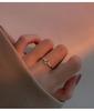 Anillo de amor hueco plateado para mujer, diseño de nicho personalizado de moda 2023, con apertura de anillo de dedo ligero y lujoso de moda.