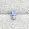 Pendientes de Aleación de Titanio Astmf-136 Coloridos de Ópalo Forma de Gominola G23 Titanio Colorido Ópalo Joyería para Piercing de Labio/Uña