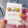 Set de Pinzas de una Palabra Celebridad de Internet Microempresa Puesto Callejero Modelo Popular Venta al por Mayor Venta Caliente Simple Corazón de Niña Accesorios para el Cabello Pasador de Perla DIY