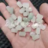 Contas soltas de jade hexagonal verde Tianshan, contas cilíndricas de jade branco com padrão verde, contas cilíndricas retas e tubulares, acessórios para joias DIY
