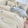 Popular Juego de Cama de Cuatro Piezas Bordado con Toalla de Algodón Lavado, Venta Directa del Fabricante, Venta al por Mayor, Compra en Grupo, Transmisión en Vivo, Dropshipping