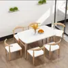 Mesa de comedor para el hogar, apartamento pequeño, moderna, sencilla, mesa de comedor y silla combinadas, mesa de comedor rectangular, mesa y silla de restaurante de comida rápida informal