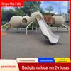 Parque de Modelagem de Formigas Equipamentos de Diversão Cênica Fábrica Tobogã de Aço Inoxidável Combinação Trampolim Balanço Rede de Corda Estrutura de Escalada