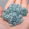 Jade azul natural para água, contas de ábaco de qualidade A, 6mm, furo grande, contas de jade azul, acessórios para pulseira e colar DIY