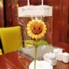 Flor de gancho de lã acabada flor de linha de algodão acabada buquê de flores artificiais florista trançado de lã aniversário folhas Margarida
