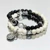 Nuevo Pulsera de Pulsera con Perlas Negras Flor de Montaña Fantasma Estilo Chino para Mujeres Pulsera de Obsidiana Estilo Chino Nuevo Pulsera