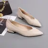 Zapatos Casuales Planos Nuevos para Mujer Primavera y Otoño, Zapatos de Trabajo con Tacón Grueso, Cómodos para Estudiantes, Zapatos Pequeños de Cuero Que No Cansan los Pies
