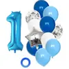 13 globos de látex de 32 pulgadas número combinación de cumpleaños fiesta de cumpleaños para bebé set de globos de decoración