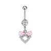 Gabe Moda Europeia e Americana Transfronteiriça Estilo Tendência Coração Rosa Cereja Personalizado Piercing para Umbigo Joia