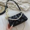 Bolso de Hombro Plegado de Perlas Nubes Bolso Pequeño de Crowdsourcing Moda Femenina Nuevo de Verano Bolso Cruzado para Hombro