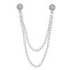 Clássico da moda coreana, elegante, com botões de strass, clip para gola de camisa, broche pin para gola de camisa, unissex, combina com tudo