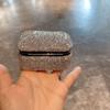 Aretes de anillo pequeño de acero inoxidable de alta calidad con incrustaciones de diamantes, collar de franela para joyería con caja de almacenamiento con espejo, a prueba de polvo, compacto, portátil