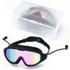 Gafas de Natación Profesionales Transfronterizas Personalizadas para Adultos, Alta Definición, Antivaho, Impermeables, Anti-UV, Galvanizadas, Marco Grande, Gafas de Natación No Irritantes al por Mayor