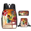 2021 Nueva Mochila Escolar Mágica Full House para Estudiantes Mochila de Poliéster Mochila Creativa Cómoda Bolso Estampado Estuche para Lápices