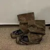 Botines cortos de diseño para mujer 2026, estilo plisado de ballet, pierna ancha, acabado desgastado, estilo nuevo de nicho, con lazo, punta cuadrada, hechos a mano, botas geniales