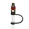 Protector de pajita de silicona de dibujos animados compatible con botellas de agua Stanley, tapa de pajita a prueba de polvo y manchas, decoración de regalo de Navidad