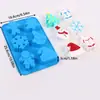 Formas de Bolo Múltiplas Meia de Natal Árvore Boneco de Neve Formas de Silicone Bolo Pudim Chocolate Sobremesa Formas