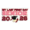 Frases da Temporada de Formatura de 2026 Patch de Borracha Macia em PVC Chapéu de Doutor Broche de Lembrança do Campus Acessórios DIY para Roupas