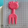 Tenedor de gato de dibujos animados brillantes, crema de gel para el cabello, accesorios para el cabello, funda para teléfono, pegatina para refrigerador, accesorios de resina hechos a mano