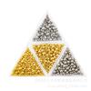 Venta al por mayor de cuentas sueltas no porosas de plata y oro brillante, accesorios de joyería para uñas DIY, perlas de imitación ABS, material hecho a mano, bolsa