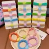 Anillo de Toalla de Color Caramelo para Niños, Goma Elástica de Alta Elasticidad para el Cabello para Niñas, Cuerda para el Cabello para Coletas y Moños, Diadema, Accesorio para el Cabello