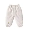 Pantalones para Bebés Niños y Niñas, Deportivos Holgados Clase A 120g Forro Engrosado Ropa Exterior de Otoño e Invierno para Bebé Pantalones Calientes