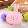 Nova bolsa de moedas de silicone fofa bolsa de chaves de coelho de desenho animado bolsa coreana de algodão macio bolsa de moedas de cor doce atacado