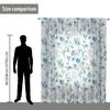 1 pieza nueva mosquitera con patrón de flores impresión digital 3D directo de fábrica decoración dormitorio sala de estar mosquitera con barra para colgar