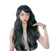 Peluca roja de red para mujer con cabello largo, simulación de grandes olas, temperamento, cabello largo y rizado, tocado de seda de alta temperatura, una generación de cabello
