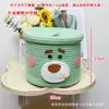 Cesta de Almacenamiento para Pastel de Muñeca Divertida Juguetes para Niños Cesta Tejida de Cuerda de Algodón de Dibujos Animados Caja Organizadora de Bocadillos para Escritorio de Sala de Estar