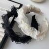 Elegante Diadema Trenzada de Encaje, Diadema Ancha Trenzada de Gama Alta de Nicho para Salir, Lavado de Cara, Pinza para el Cabello, Goma para el Cabello para Mujeres